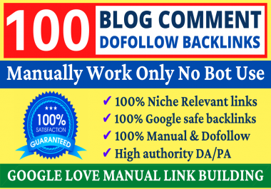I will Provide 100 Dofollow Blog coment service High DA Website Ranking & Link Building Service