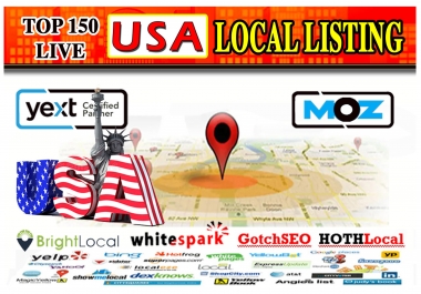 I will do top USA live local listings or local citations for your business