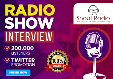 I will do an in-depth interview on my radio show