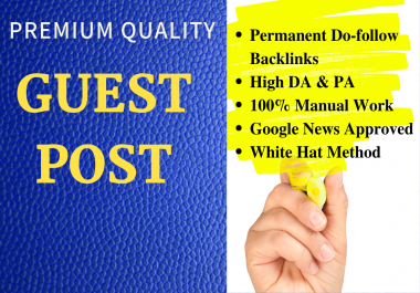 I will do SEO backlinks through High DA guest posts high authority link building