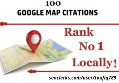 create 100 google map citation for local SEO