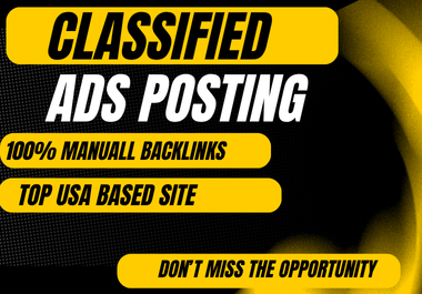 Get best 100 classified ads posting backlinks skyrocket your ranking