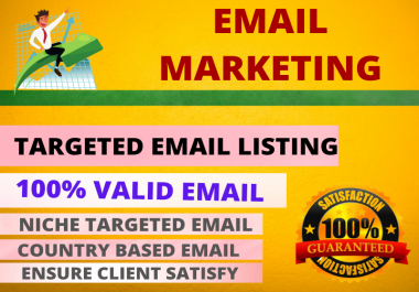 I will make 1000-1200 email list on targeted niche or country for you