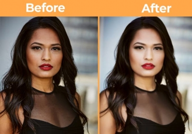 I will do 2 image retouching,  portrait,  skin and images editing