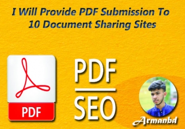 I Will Do Provide PDF Submission To 10 Document Sharing Sites