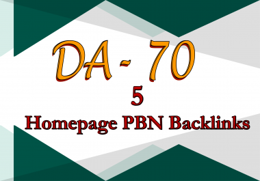Build 5 High Metrics Homepage PBN Backlinks