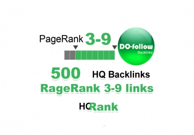 500 do follow PR 3-9 backlinks