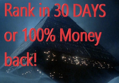 Rank Any Site in 30 Days on Google or 100 Money back