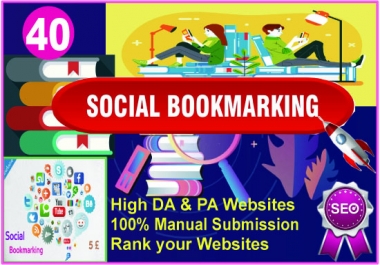 I will Create Top 40 Social Bookmarking Backlinks for Ranking your Google Site.
