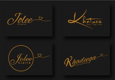 I will do modern luxury handwritten signature logo within 8 hours