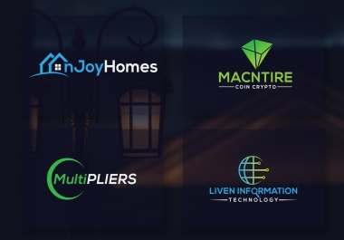 I will do flat minimalist business logo design for your brand