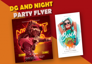 I will do dj party,  disco,  concert,  church,  dj night club flyer design