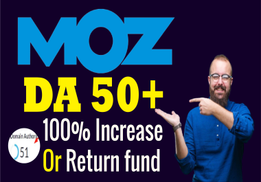 Increase moz da 50+ pa 30+ website domain authority with high quality backlinks