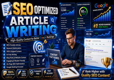 SEO Optimized 5x1000 Word Article Writing High-Quality Content for Better Google Rankings