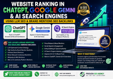 Boost Business by 25 ChatGPT,  Google Gemini & AI Search Engines with LLM SEO and Brand Mentions link