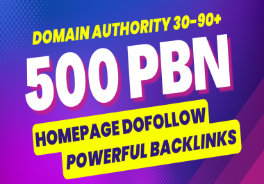 PBN Homepage Backlinks Domain Authority 50 plus High Quality