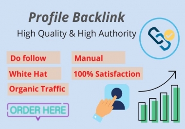 I will provide SEO high quality 50 manual do follow profile backlinks
