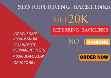 Provide referring domain backlinks for seo ranking