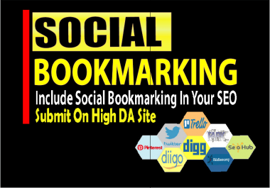 I will Create 20 social bookmarking backlinks on high DA sites