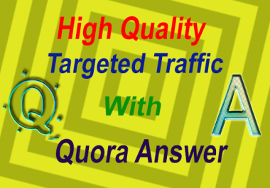 High quality targeted traffic with 15 quora answers.