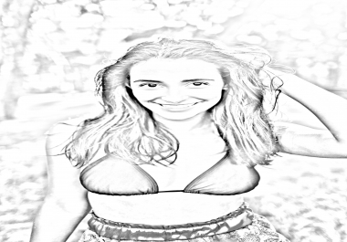 I will create a digital pencil art