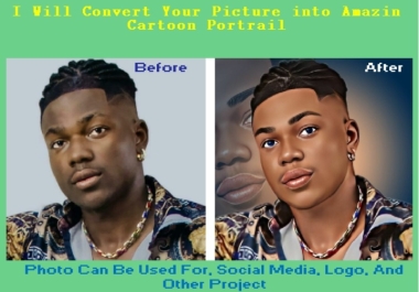 I Will Draw Your Picture Into Amazing Cartoonise