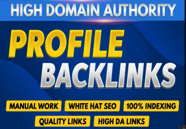 50 SEO profile backlinks white hat manual links building
