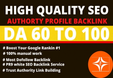 I will creat pr9 20 high authority profile backlinks