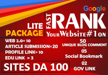 I will create benefits 100 unique domain SEO mix backlinks on high da 50 plus sites