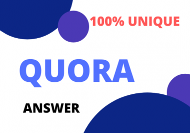 Promote 3 High Quality Quora Answer with Keyword and URL