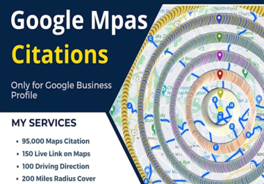 I will do 1500 point maps citations for ranking and local business SEO