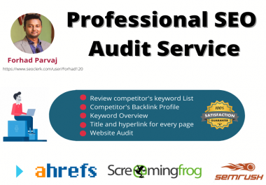 Investigate Your Website and Provide Professional SEO Audit Report With Ahrefs And Screamingfrog for