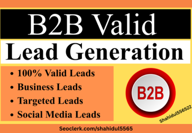 50 b2b lead generation lead collection for your any keyword or Niche and business