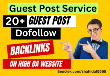 20 Guest post write 500+ Word Article And publish on High DA website