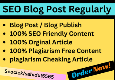 publish blog post regularly and will be your wordpress manager