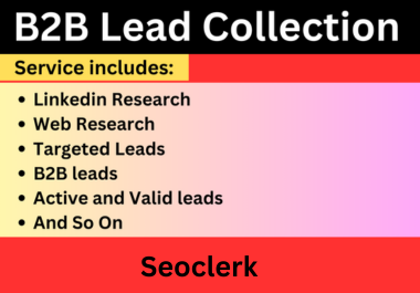 200 B2B lead generation lead collection for your business