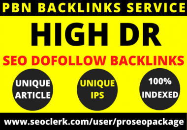 Build 10 high DR pbn backlinks from authority websites for seo ranking