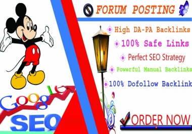Provide 20 Forum Posting SEO Backlinks for Google Ranking