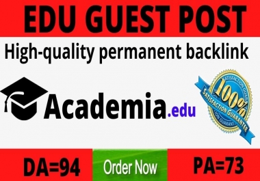 strong Edu guest post on academia. edu DA94 PA73