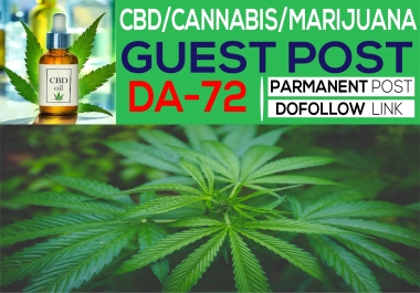 i will make cbd backlinks on cbd guest pst sites,  promotion and marketing