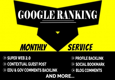 I will do monthly off page SEO service White Hat 500 backlinks