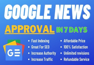 Google news approval on your domain in 7 days