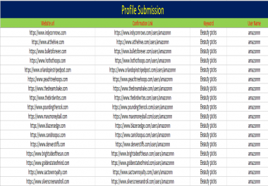 80 High DA Social Profile Backlinks Creations Manually Submissions 2020