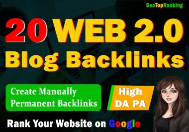 Boost your Rank With High Quality Web2.0 Contextual SEO Backlinks