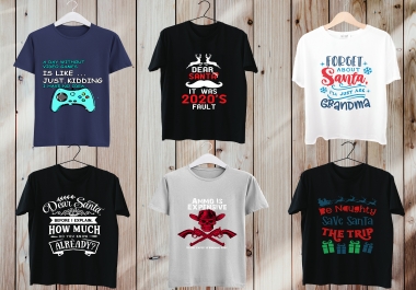 I will create 10 eye catching custom t shirt designs