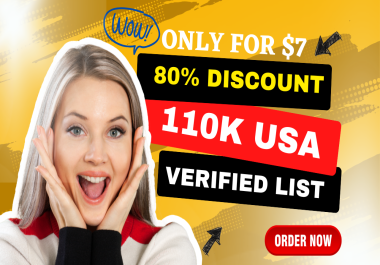 I will Provide you 110k USA Verified Email List Database