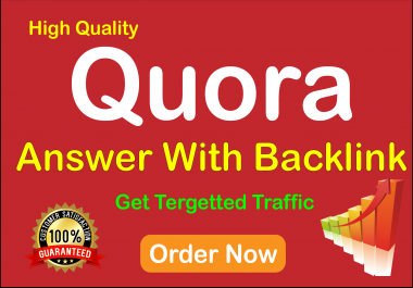 I Will provide 10 Quora question answer with backlinks to promote your website