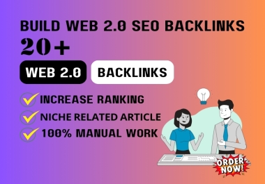 manually 50 High Quality Web 2.0 SEO Backlinks to Boost Rank