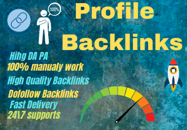 Build 20 high authority profile creation backlinks,  Social Profile Backlinks for SEO Ranking