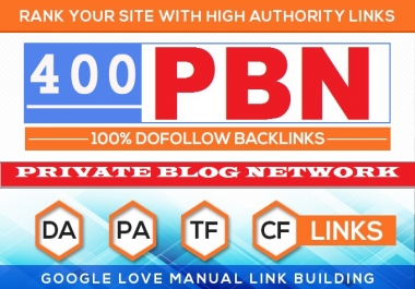 Build 400 HomePage PBN All. COM Domains Backlinks All Dofollow High Quality Backlinks